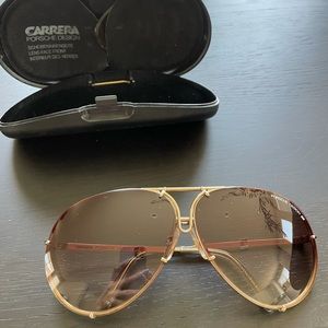 Porsche Carrera Sunglasses 🔥 - brown gold frame